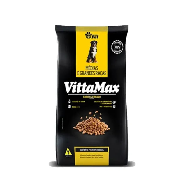 bolsa de alimento Vittamax para perros adultos de razas medias y grandes